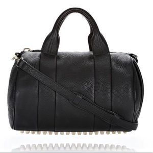 ALEXANDER WANG BLACK / SILVER ROCCO BAG PRICE FIRM